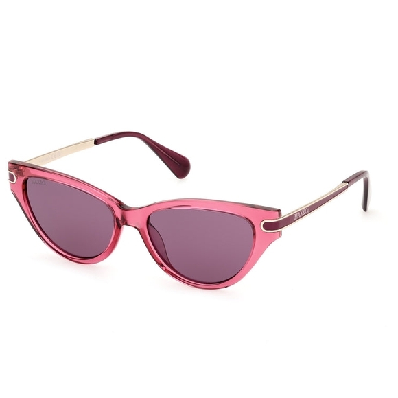 MAX&CO MO0101 66Y CAT EYE SHINY DARK RED/SHINY VIOLET SUNGLASSES. SIZE-54:16:140 - Picture 4 of 14